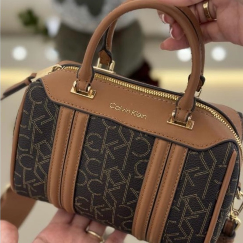 Calvin Klein Brown and Tan Women's Bag